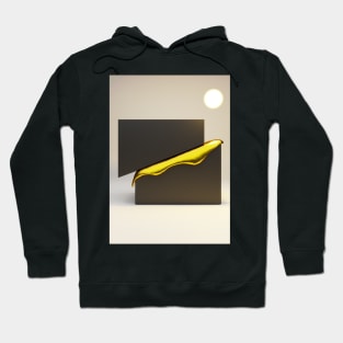 Golden black and white separate cubes Hoodie